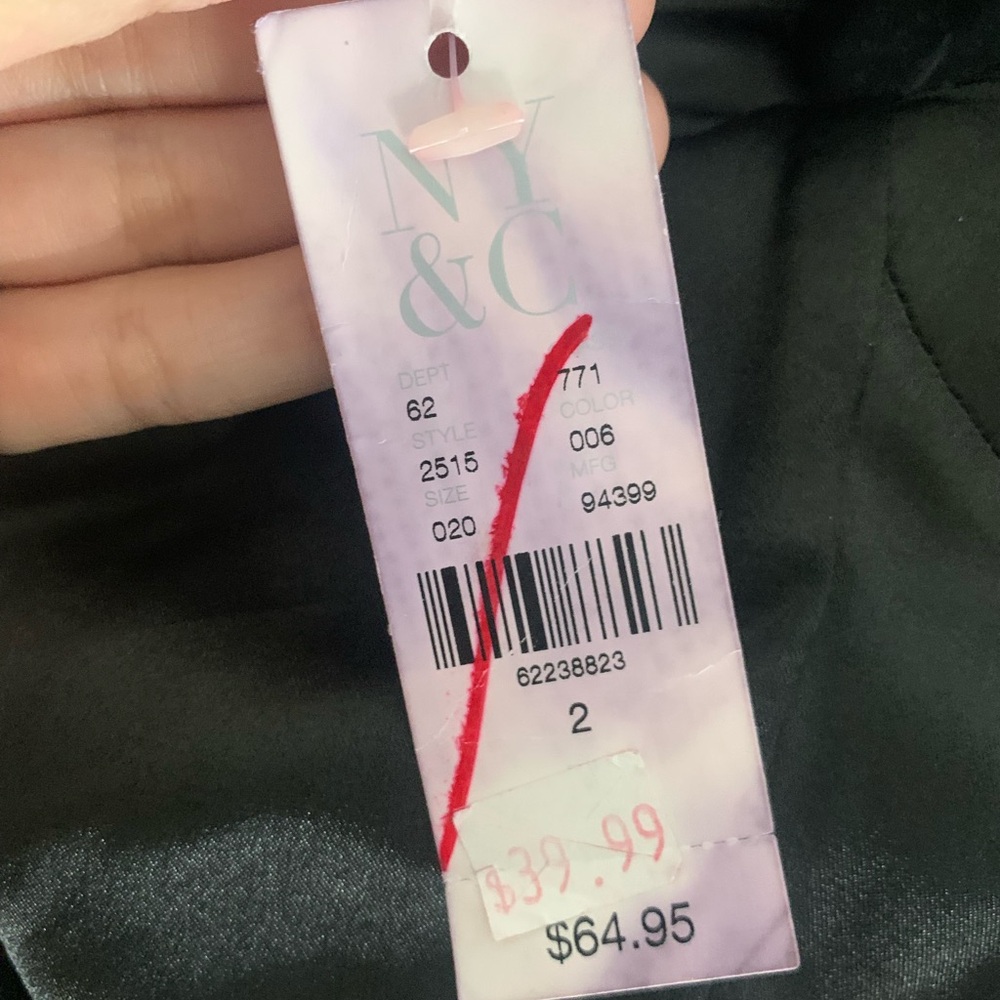 NWT New York & Company Black Midi Dress Size 2 Business Casual Office Siren - Picture 6 of 6